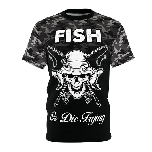 Fish Or Die Trying 3D Graphic T Shirt