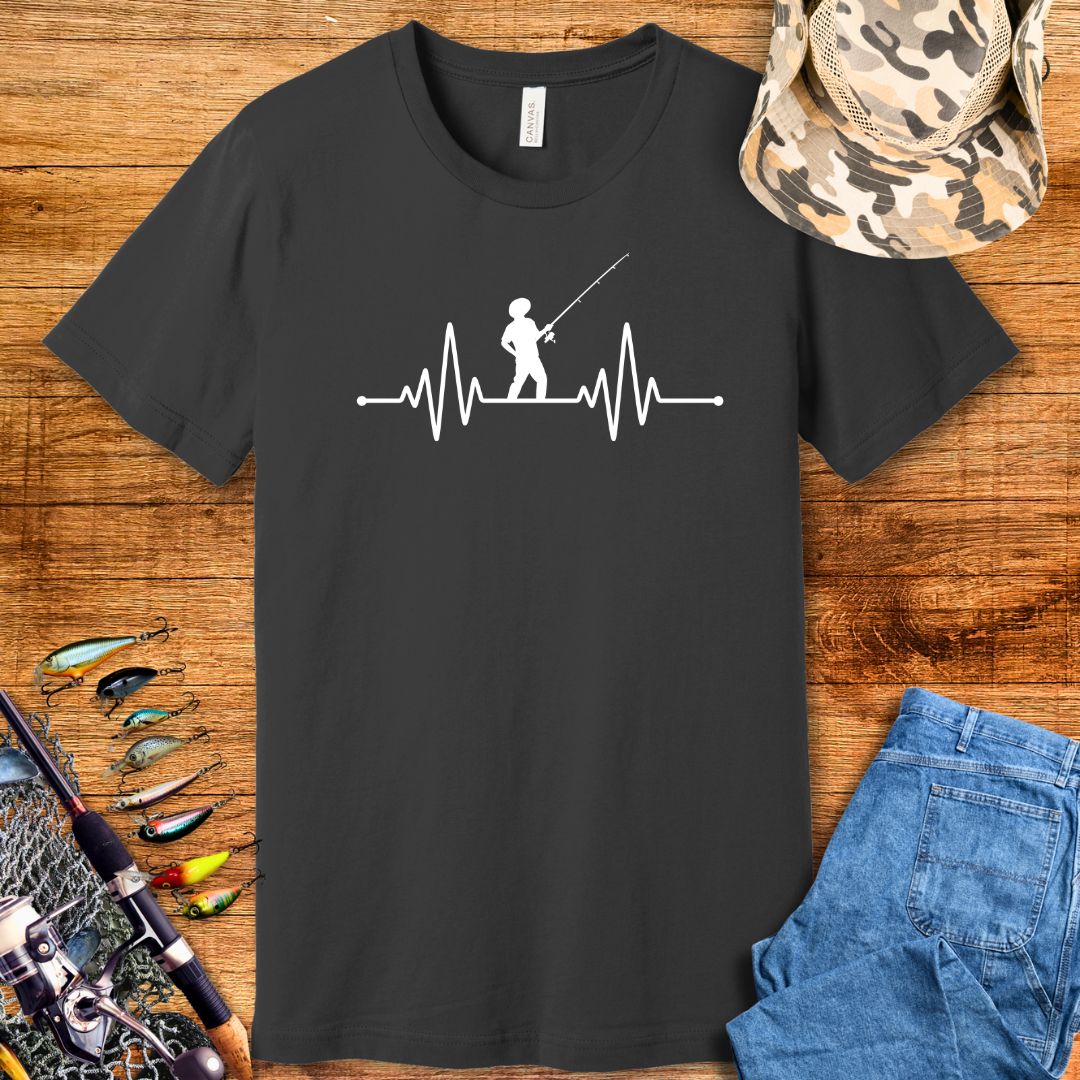 Fishing Heartbeat T-Shirt