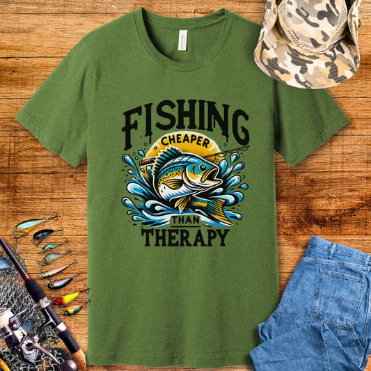 Fishing Cheaper Than Therapy T Shirt