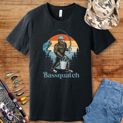 Bassquatch Fishing T Shirt