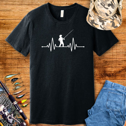 Fishing Heartbeat T-Shirt