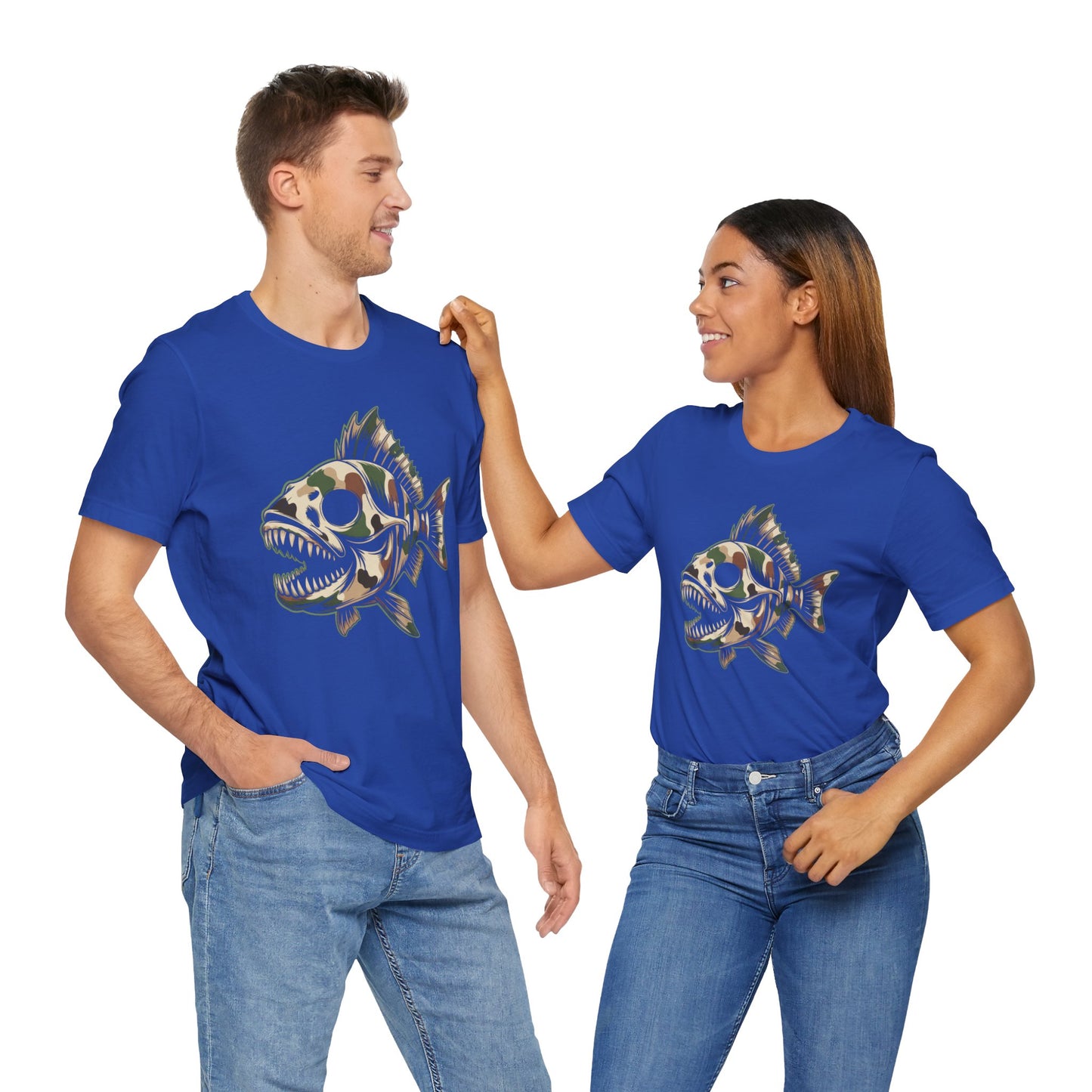 Camo Skeleton Fish T-Shirt
