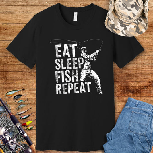 Eat Sleep Fish Mono T-Shirt