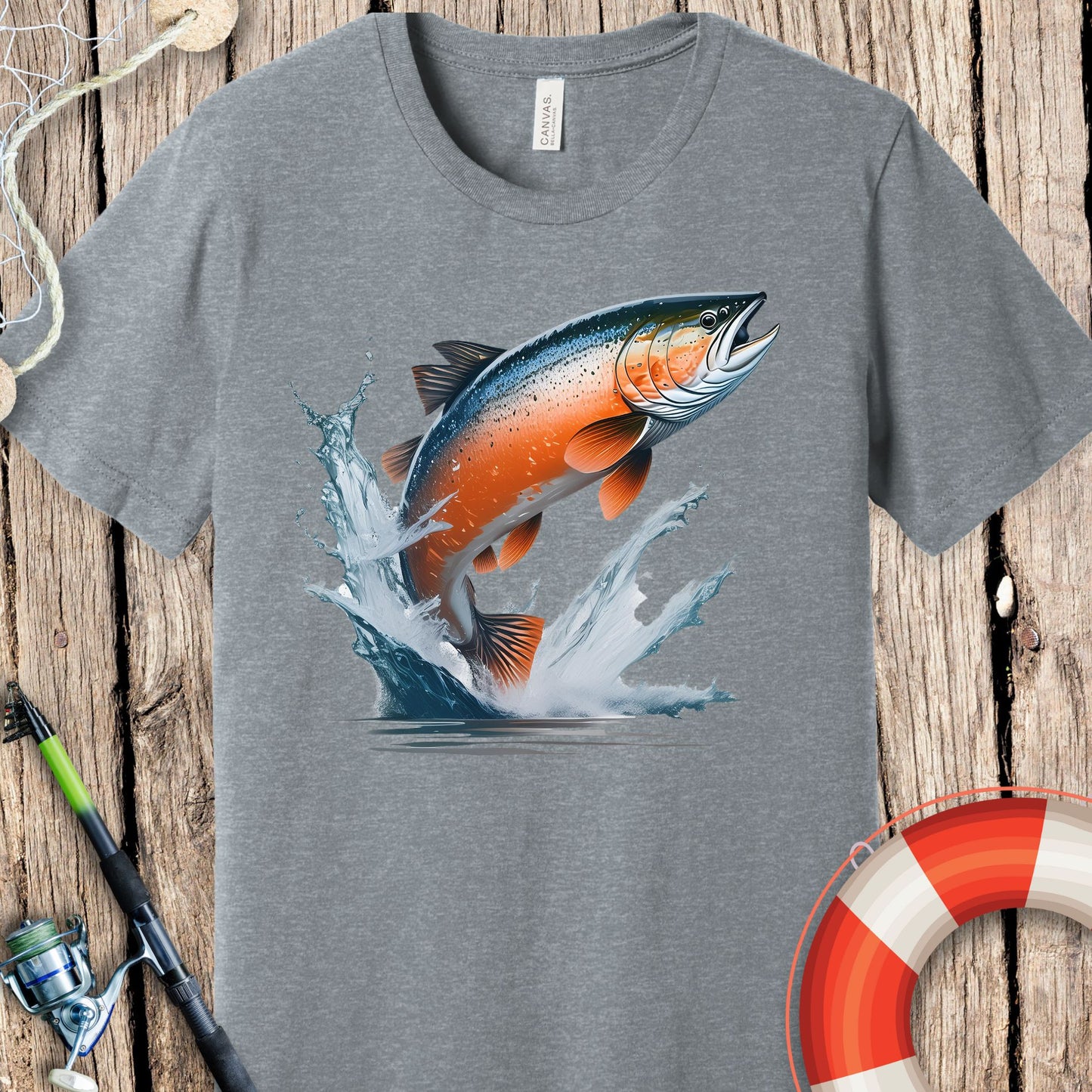 Salmon Fishing T Shirt
