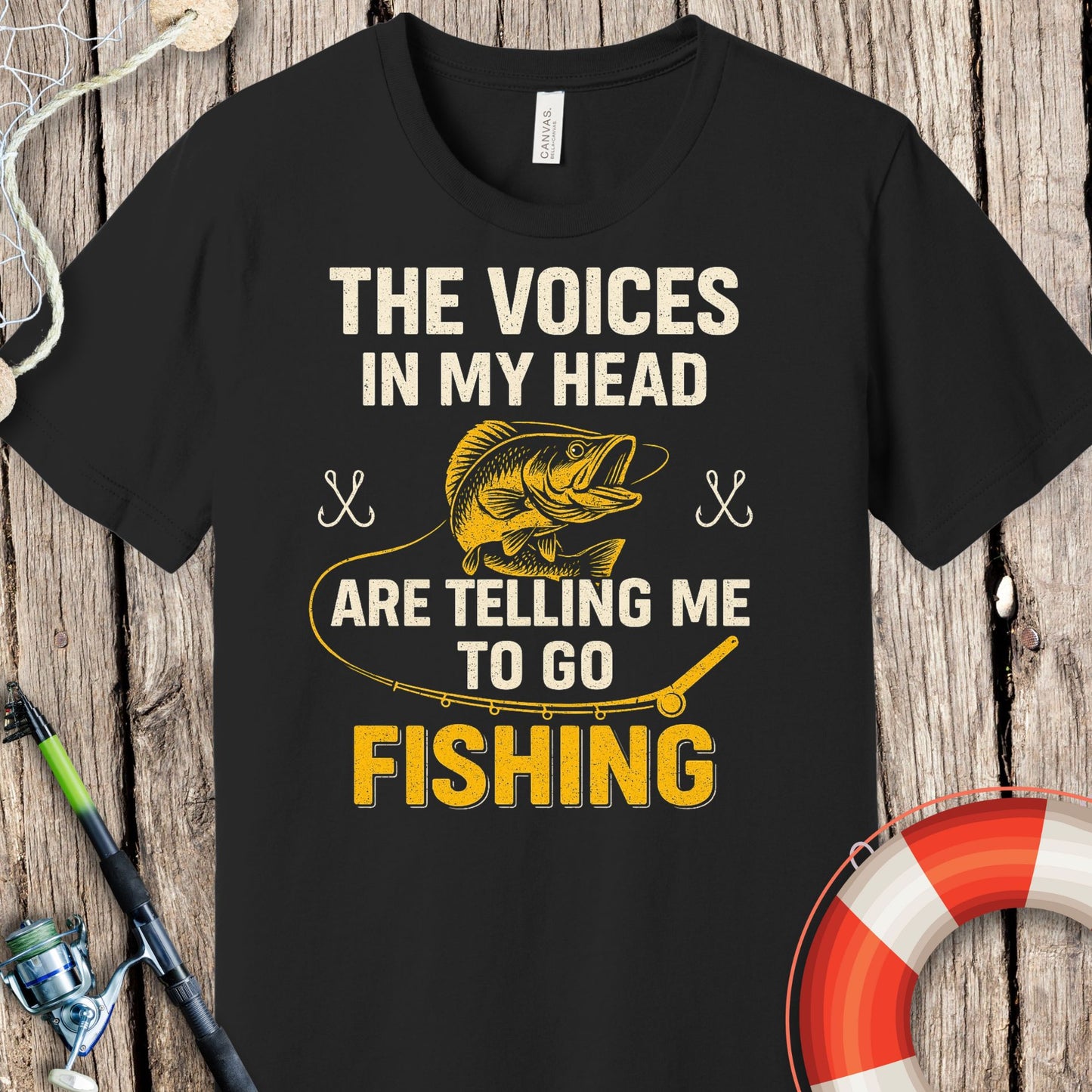 Voices In My Head Fishing T-Shirt
