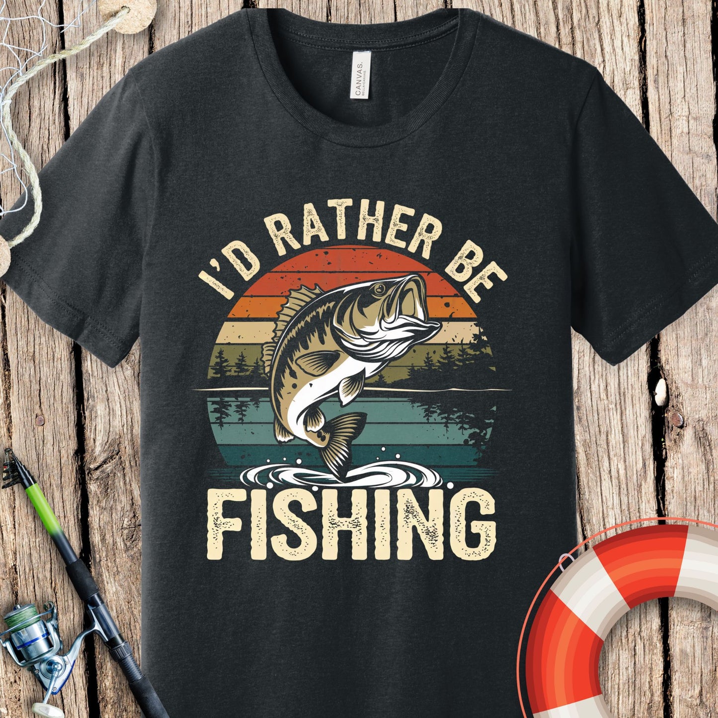 I'd Rather Be Fishing T Shirt