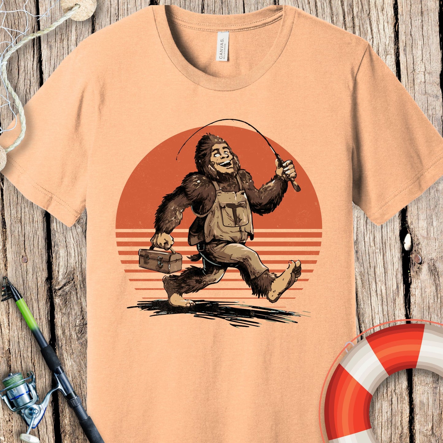 Bigfoot Fishing T-Shirt