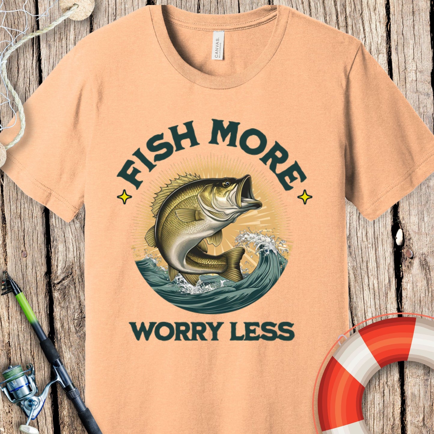 Fish More Worry Less T-Shirt
