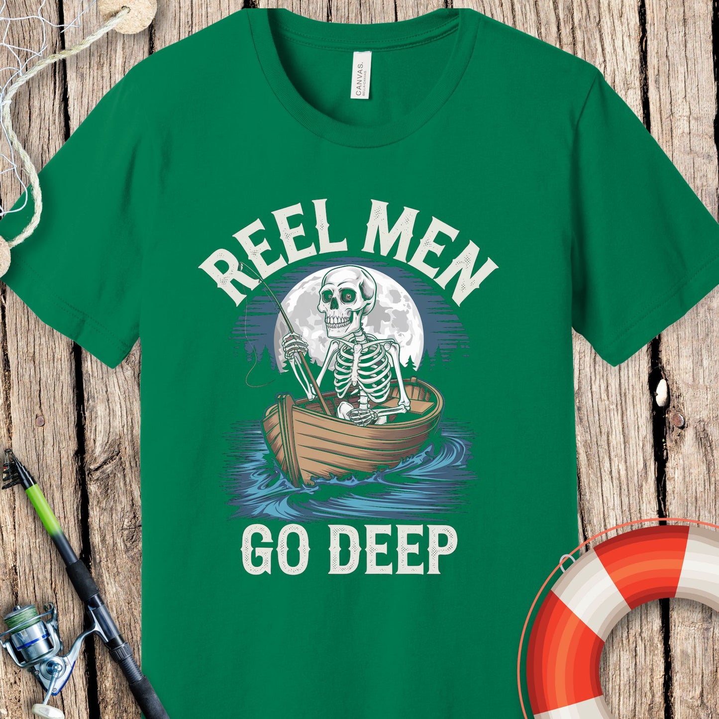 Reel Men Go Deep Fishing T-Shirt