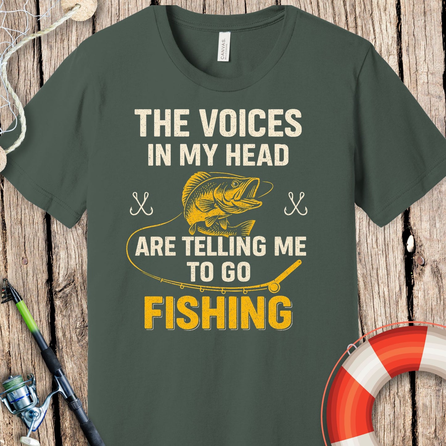 Voices In My Head Fishing T-Shirt