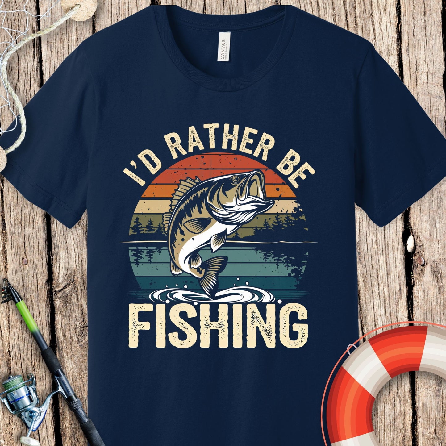 I'd Rather Be Fishing T Shirt