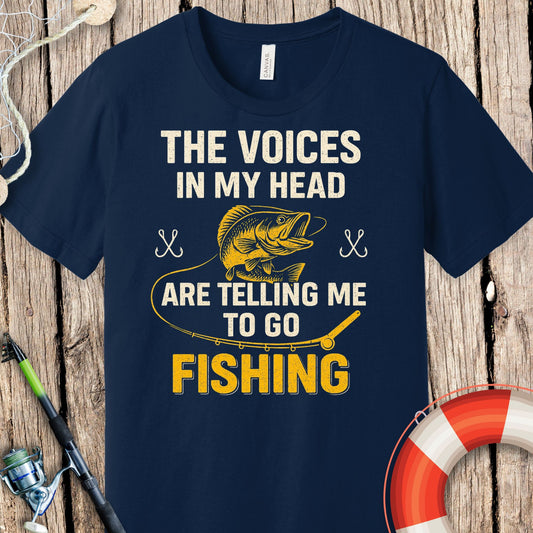 Voices In My Head Fishing T-Shirt