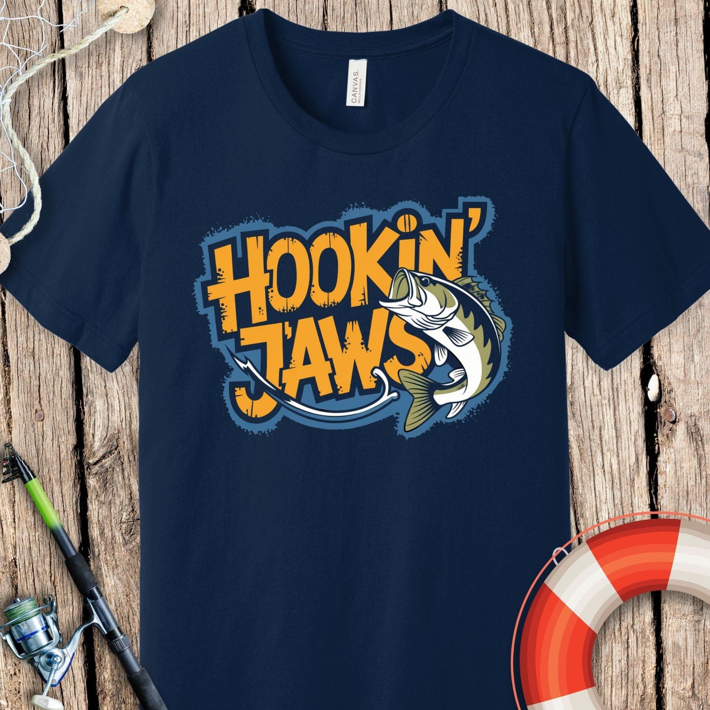 Hooking Jaws Fishing T Shirt