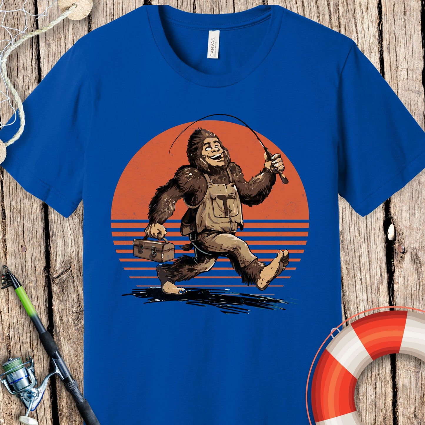 Bigfoot Fishing T-Shirt