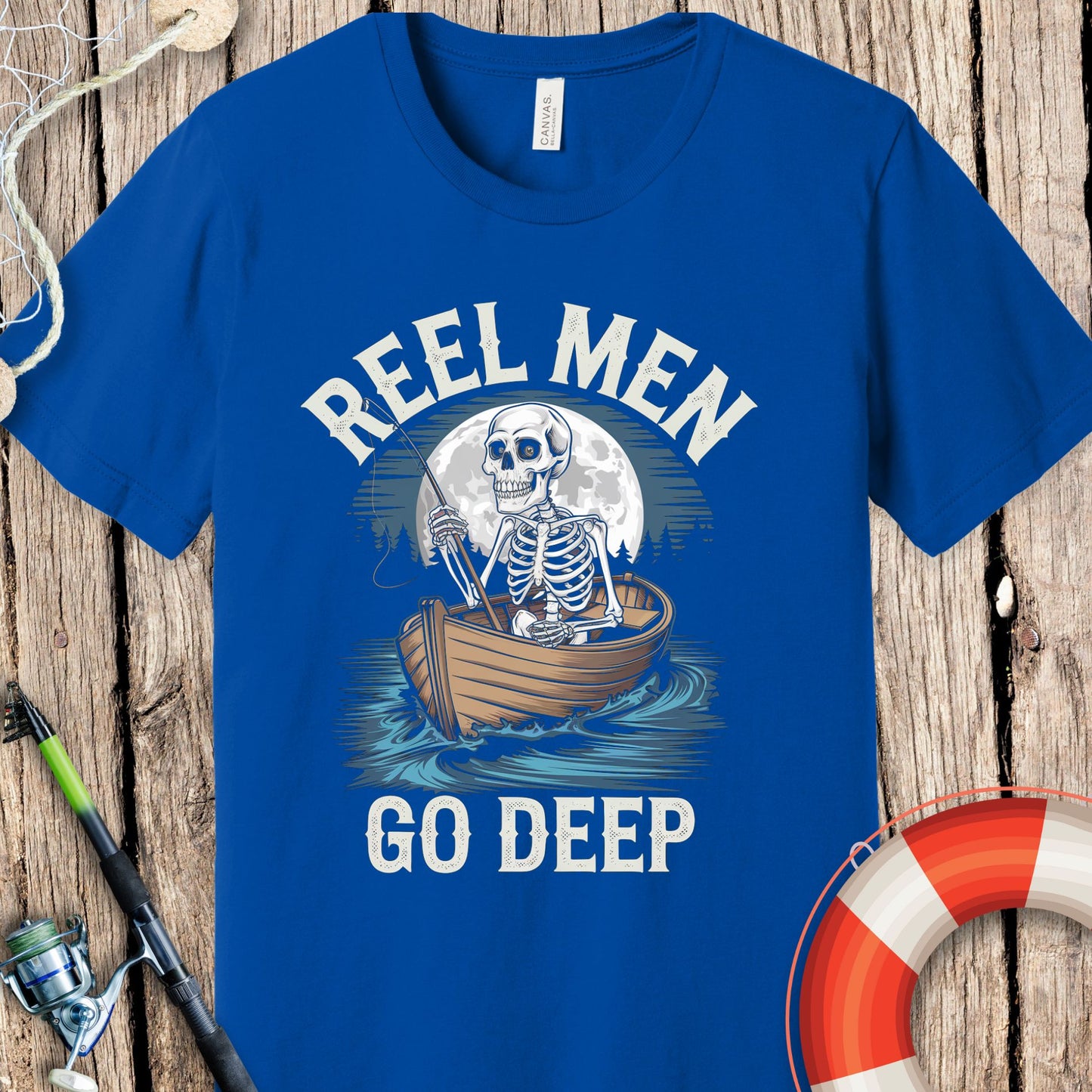 Reel Men Go Deep Fishing T-Shirt
