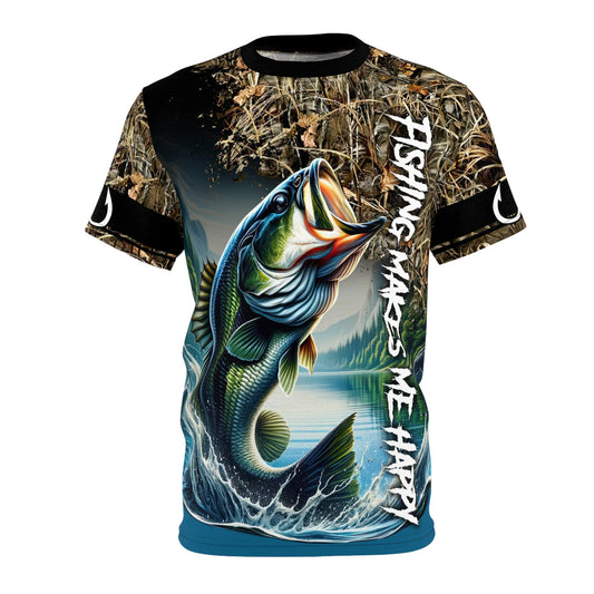 Fishing Makes Me Happy T Shirt