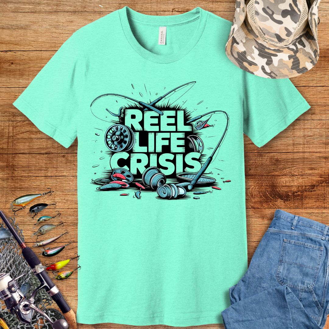 Reel Life Crisis Fishing T-Shirts