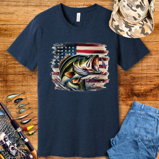 Fish American Flag T-Shirt