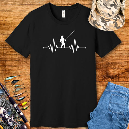 Fishing Heartbeat T-Shirt