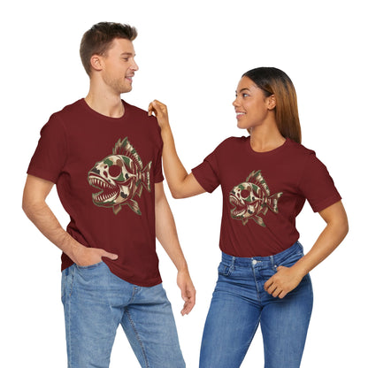 Camo Skeleton Fish T-Shirt