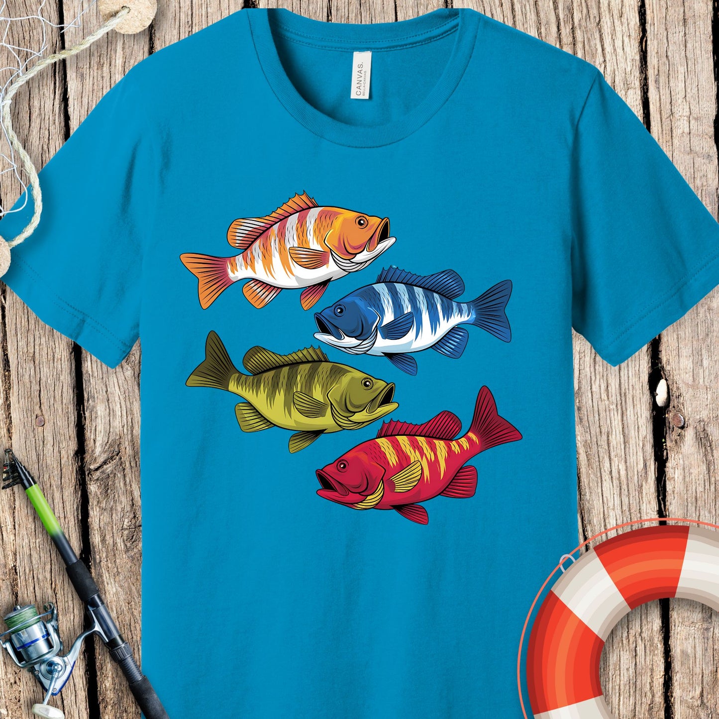 Abstract Colorful Fish T-Shirt