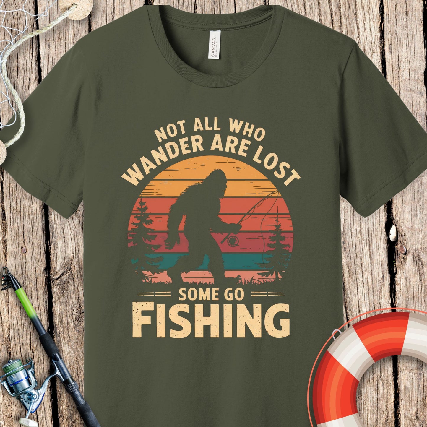 Bigfoot Fishing T-Shirt