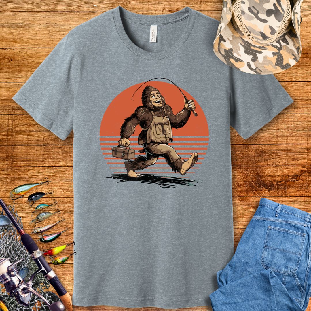 Bigfoot Fishing T-Shirt