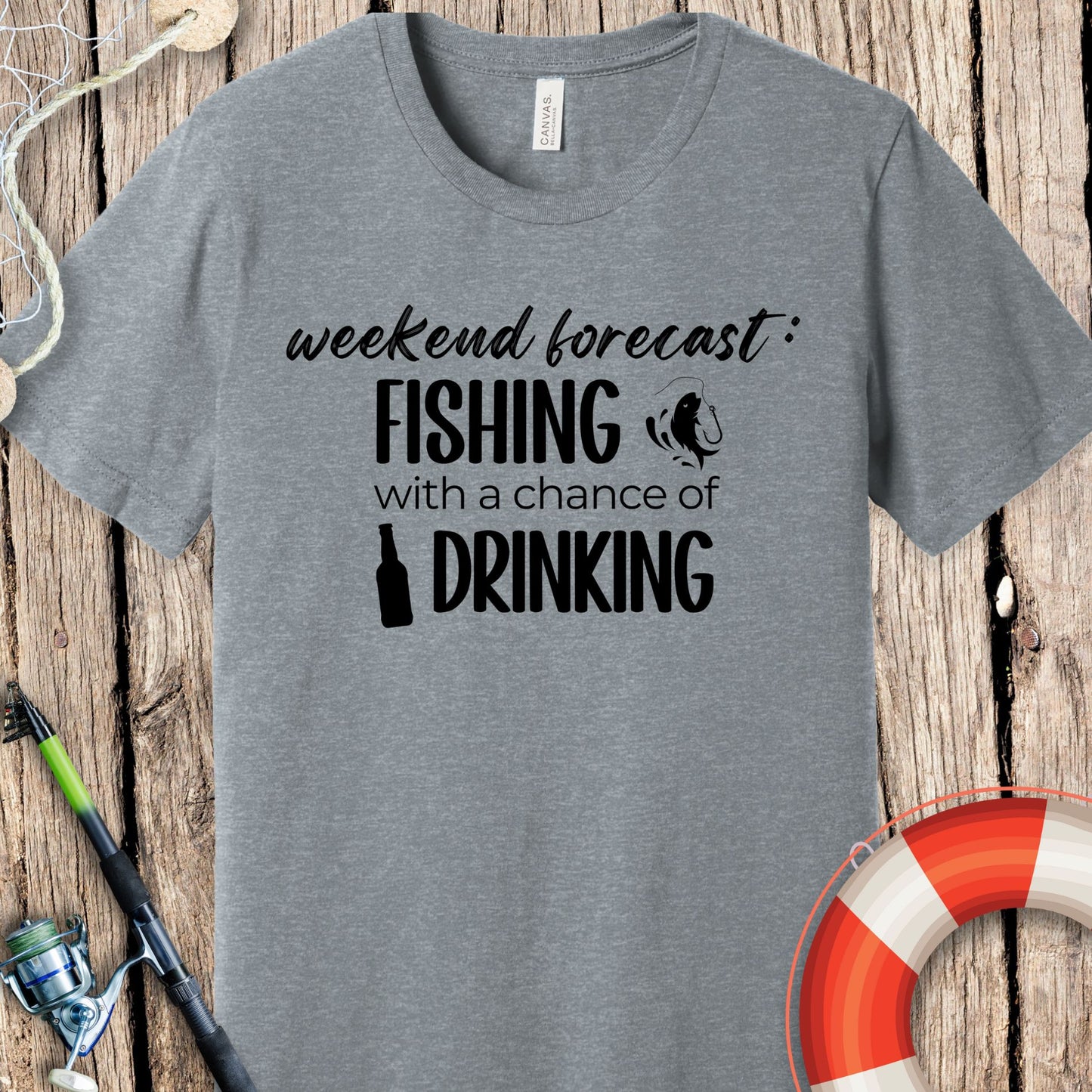 Weekend Forecast Fishing T Shirt