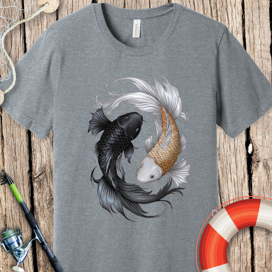 Fish Koi Yin Yang T-Shirt