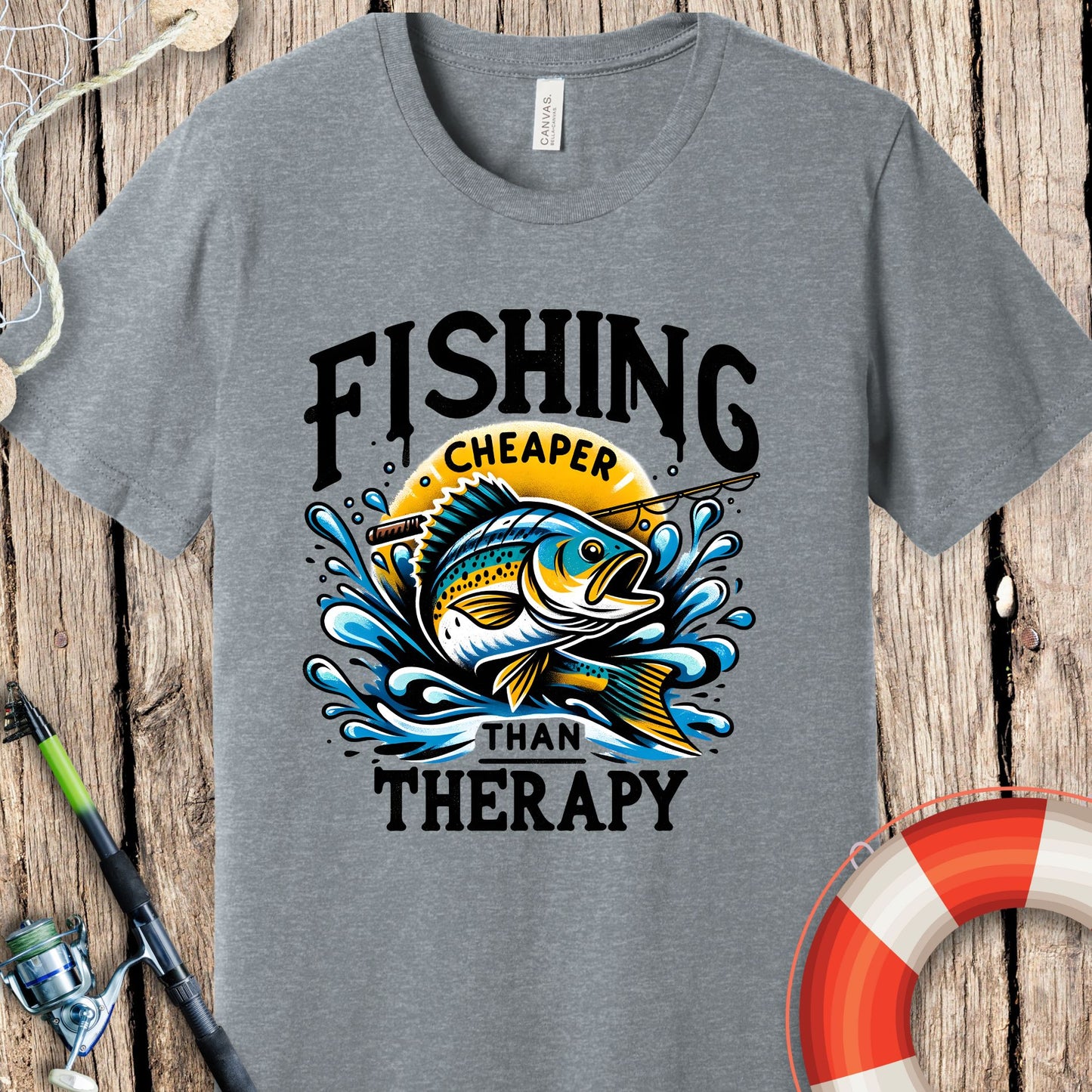 Fishing Cheaper Than Therapy T-Shirt