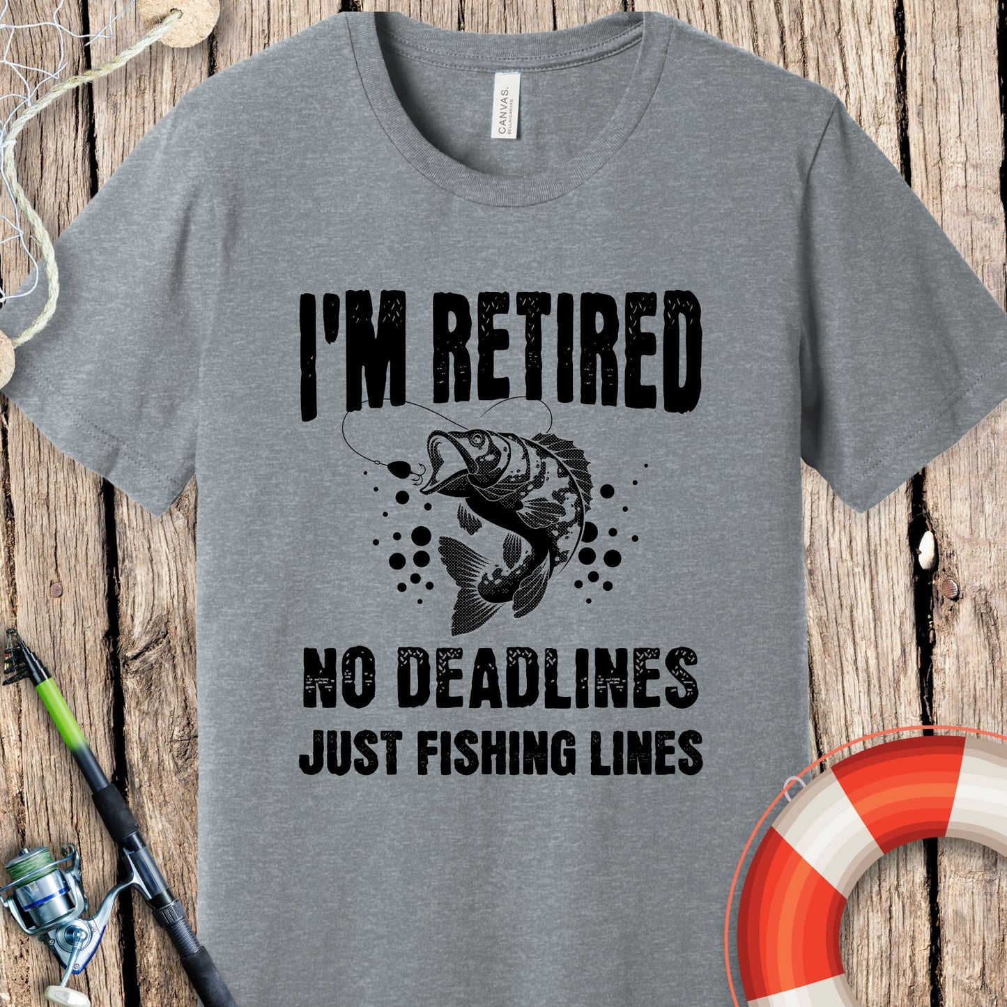 I'm Retired Fishing Lines T-Shirt