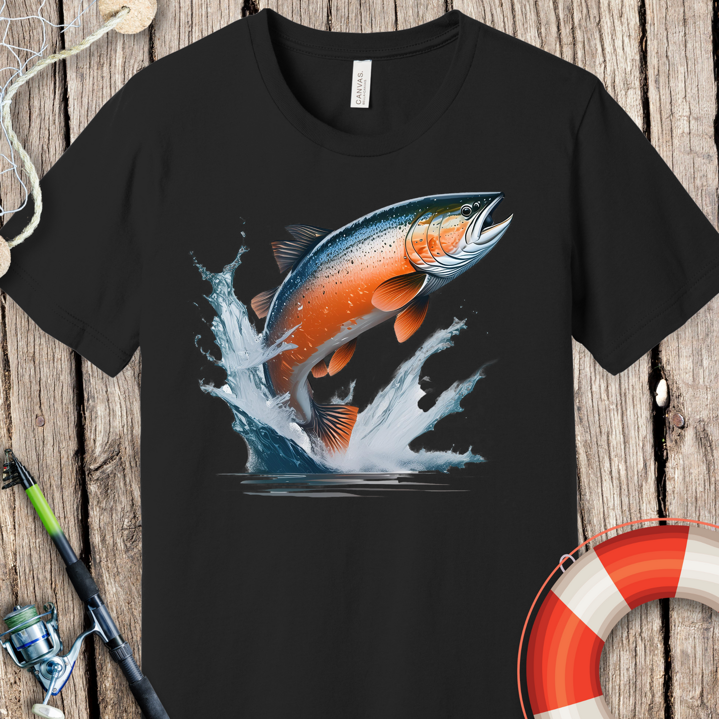 Salmon Fishing T Shirt