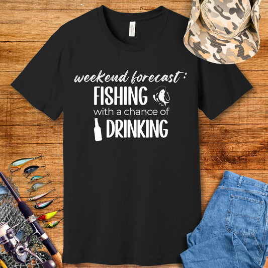 Weekend Forecast Fishing T Shirt