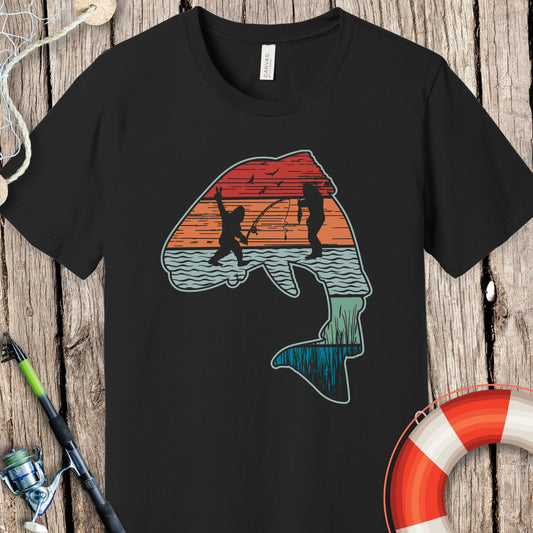 Bigfoot Fish T Shirt