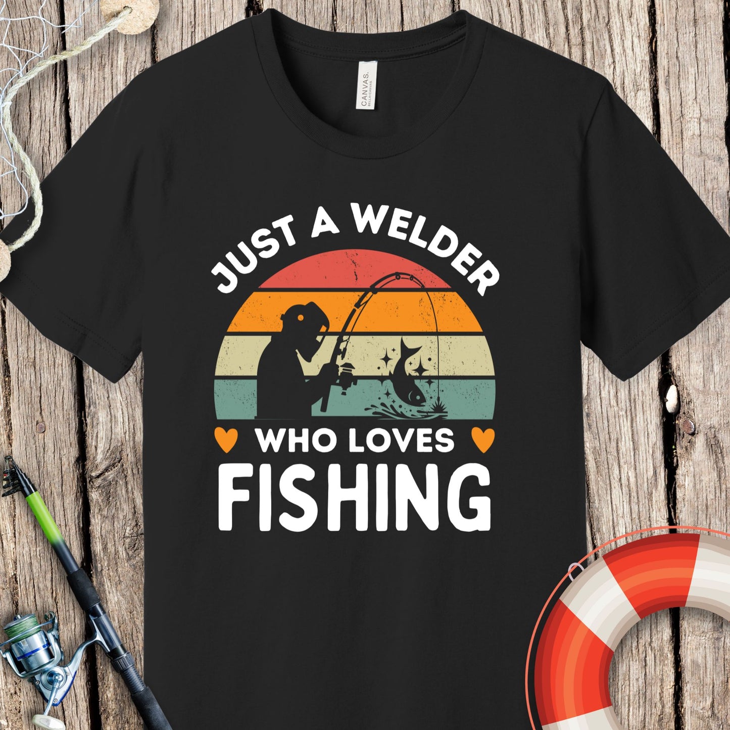 Just A Welder Fishing T-Shirt