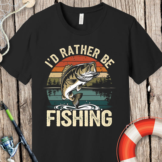 I'd Rather Be Fishing T Shirt