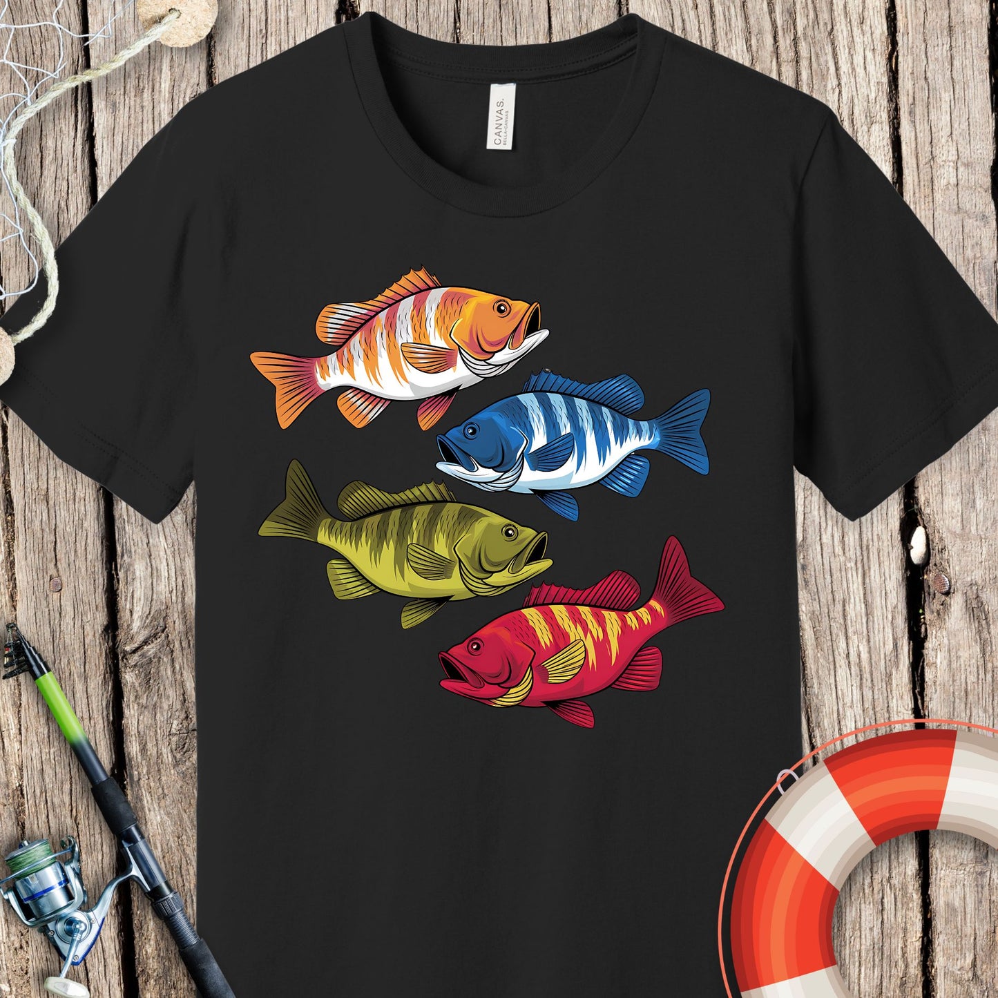 Abstract Colorful Fish T-Shirt