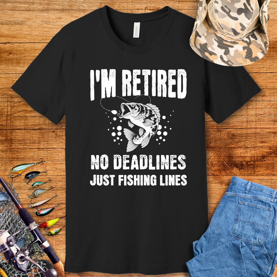 I'm Retired Fishing Lines T-Shirt