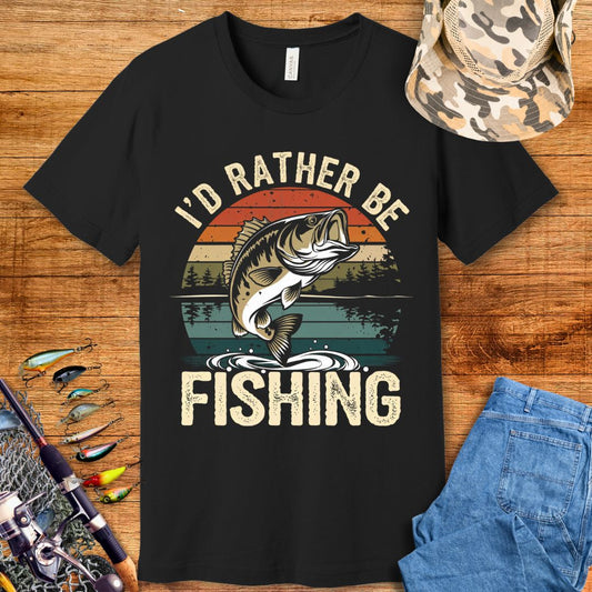 I'd Rather Be Fishing T Shirt