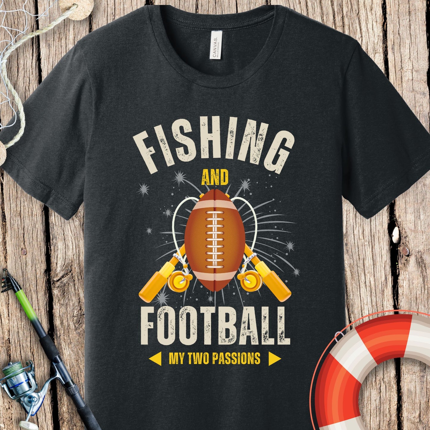 Fishing & Football T-Shirt