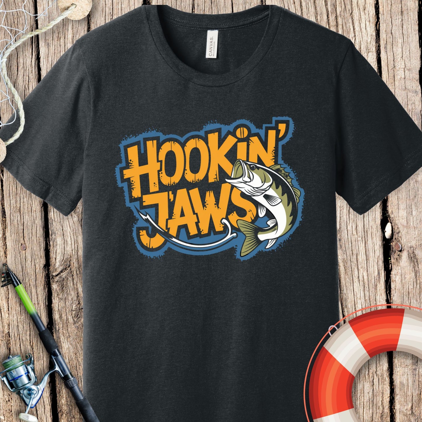 Hooking Jaws Fishing T Shirt