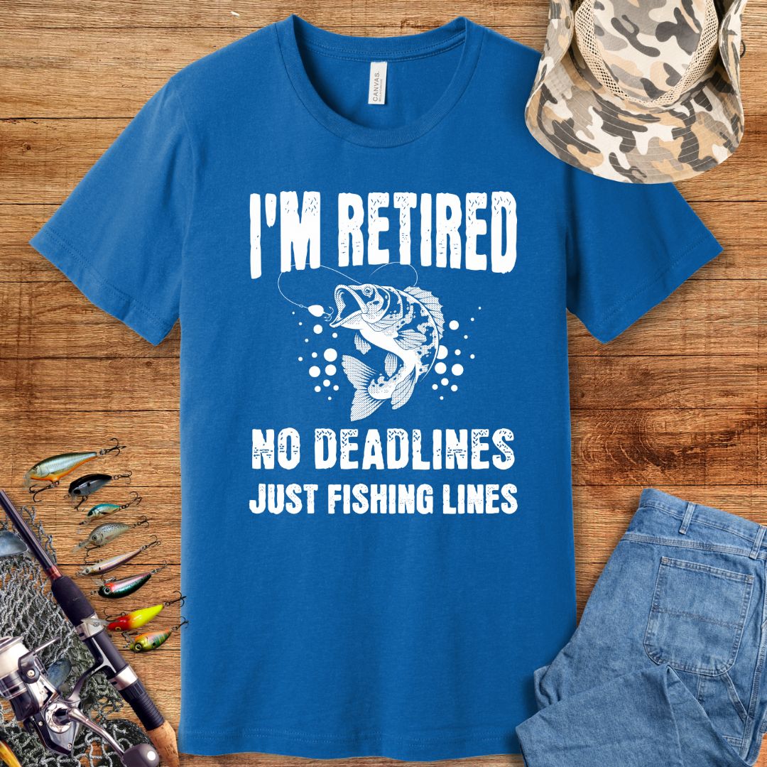 I'm Retired Fishing Lines T-Shirt