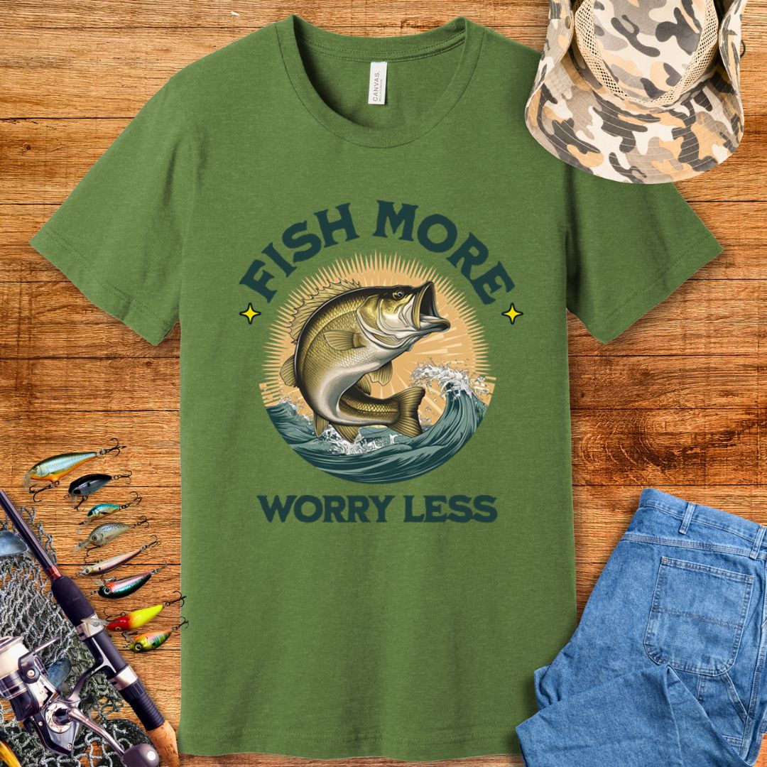 Fish More Worry Less T-Shirt