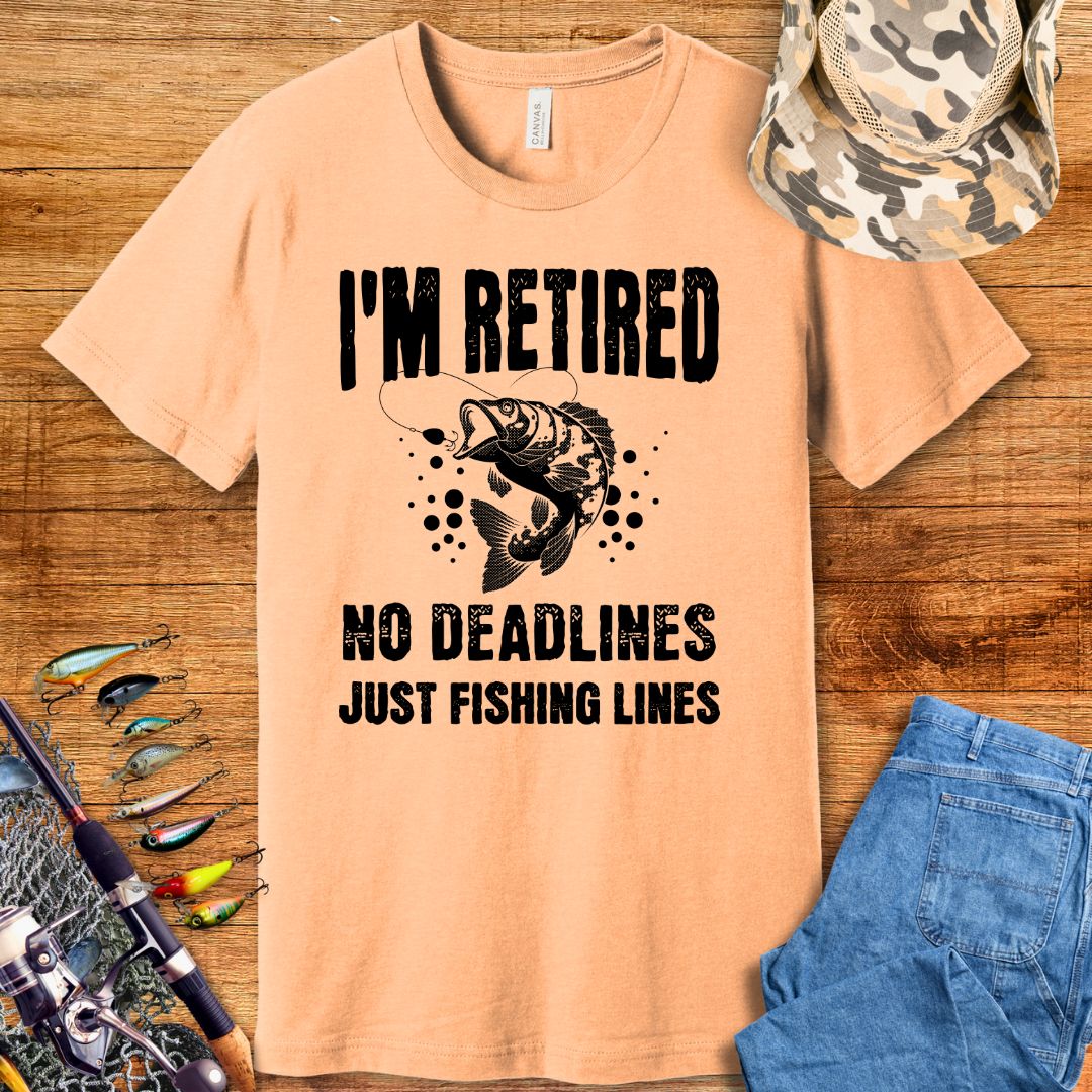 I'm Retired Fishing Lines T-Shirt