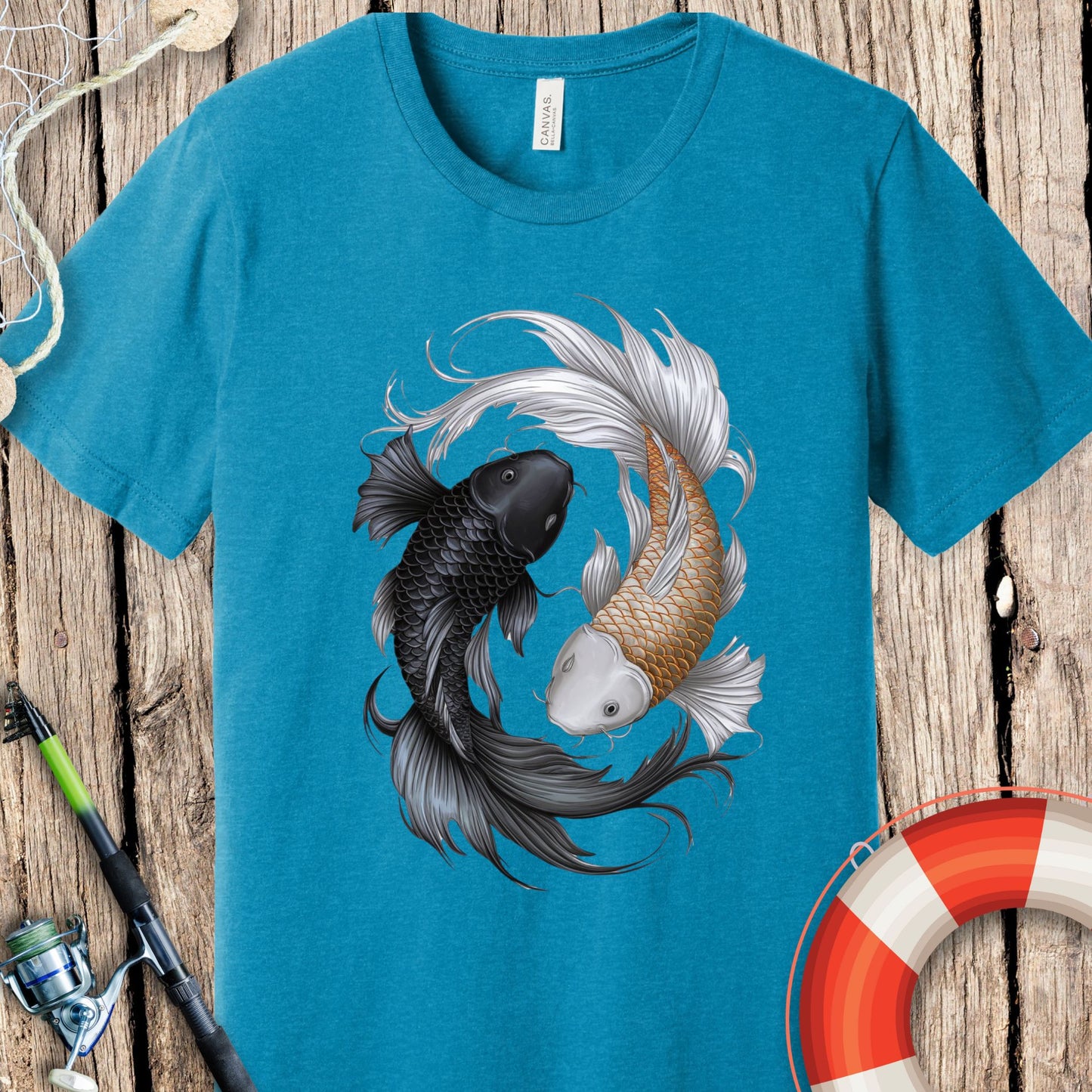 Fish Koi Yin Yang T-Shirt