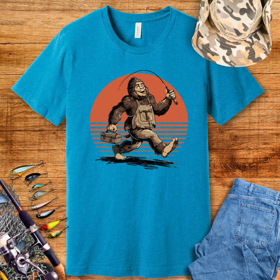 Bigfoot Fishing T-Shirt