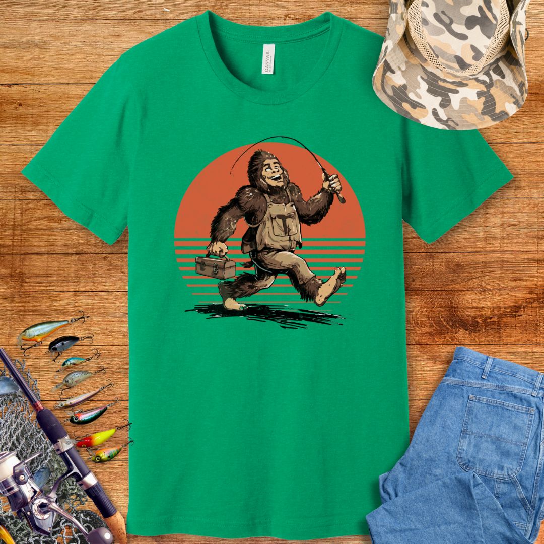 Bigfoot Fishing T-Shirt