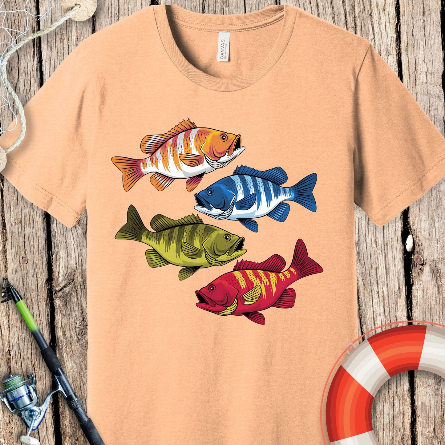 Abstract Colorful Fish T-Shirt