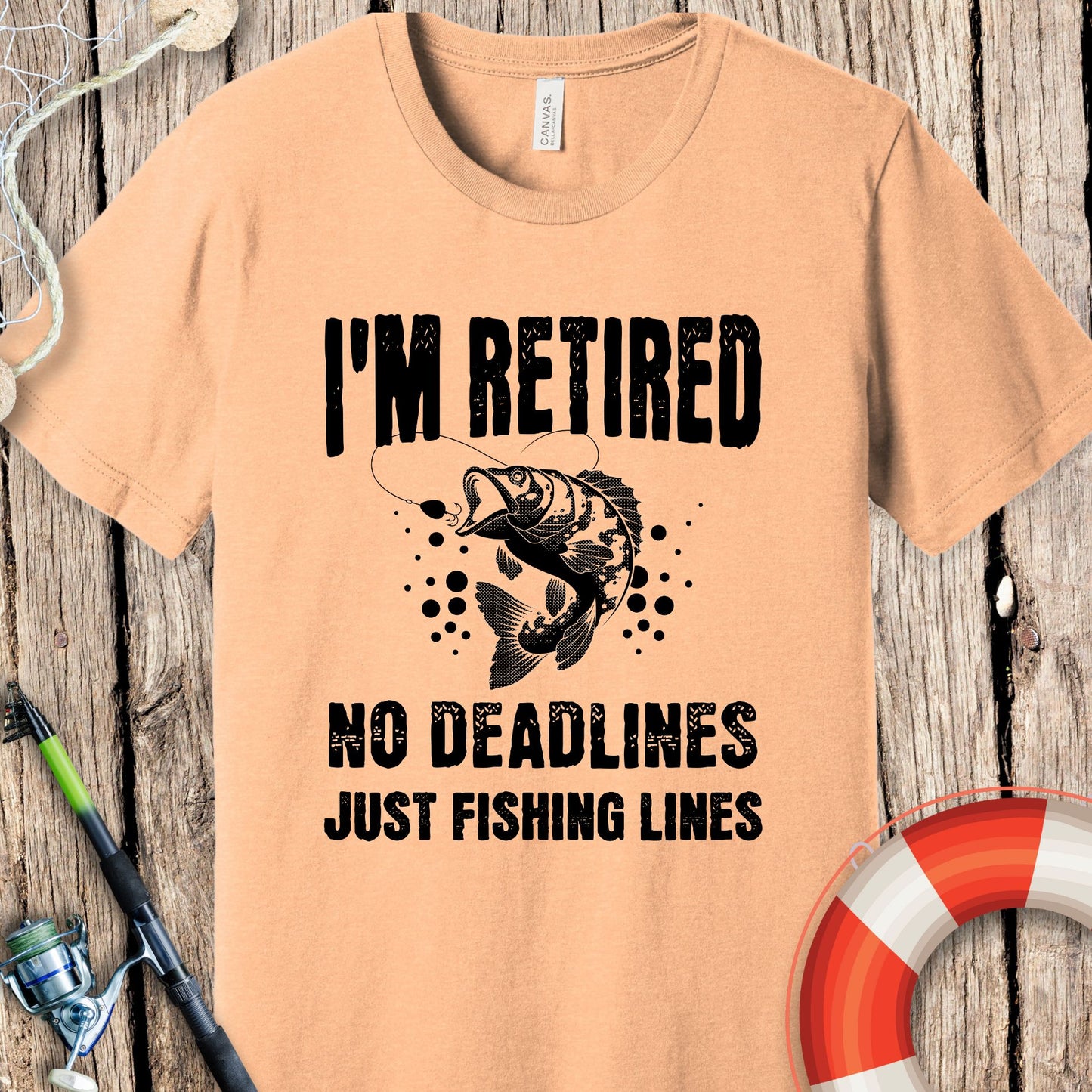 I'm Retired Fishing Lines T-Shirt