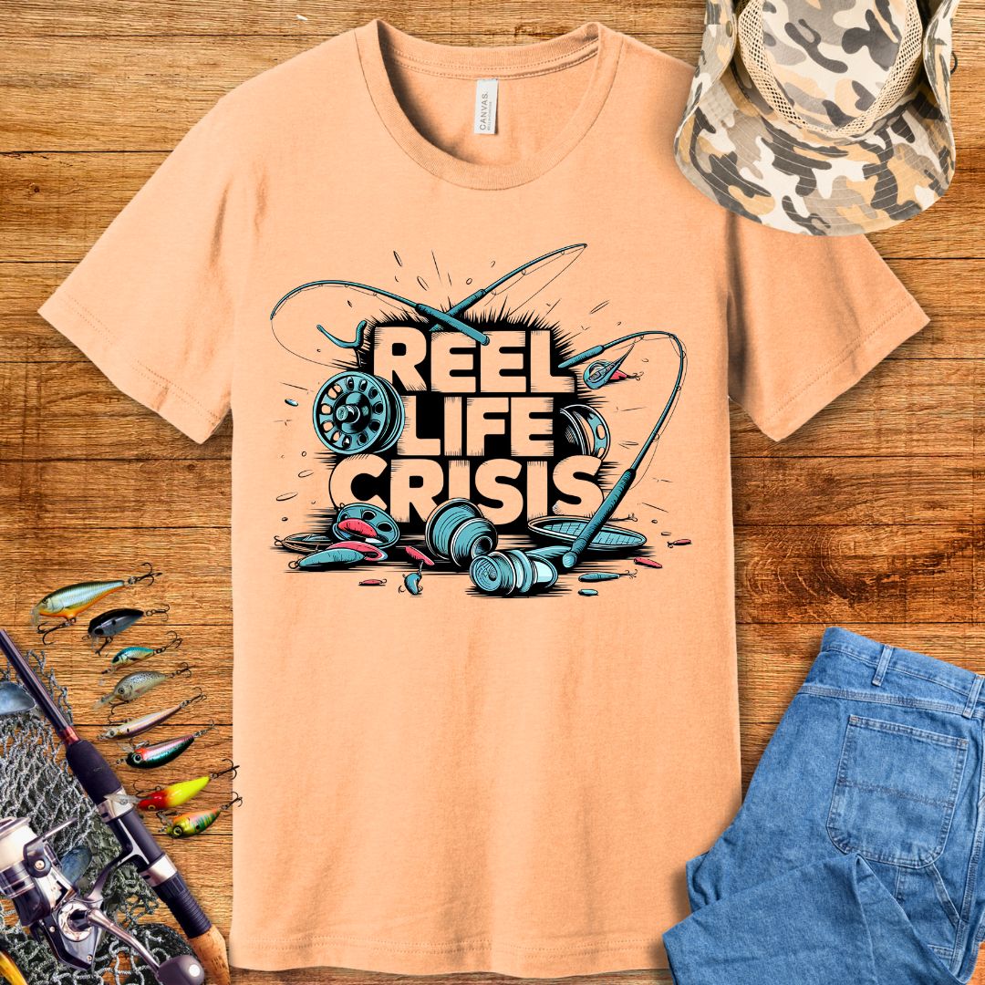 Reel Life Crisis Fishing T-Shirts